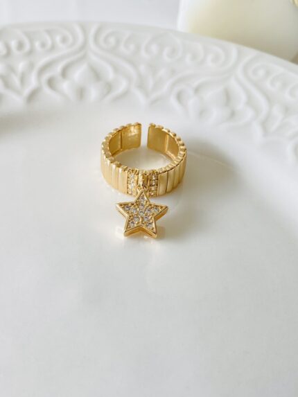 Anillo Estrellita Colgante