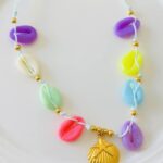 Choker Conchas colores y coral