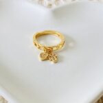 Anillo Aro corazón y cruz