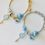 Pulsera llave azul ojo turco