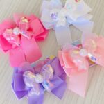 Moño Infantil Brillante Con Perla