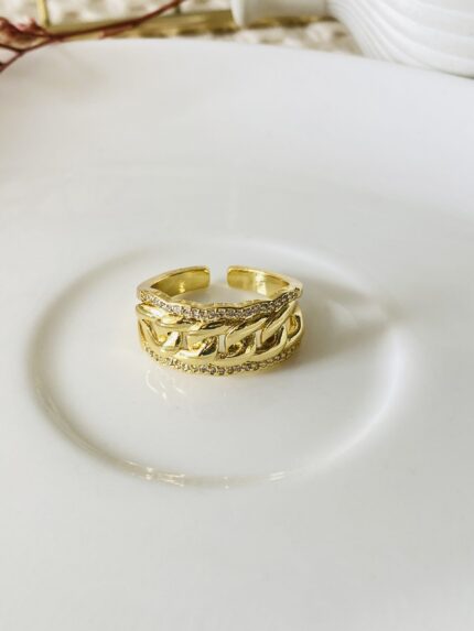 Anillo cubano con circones