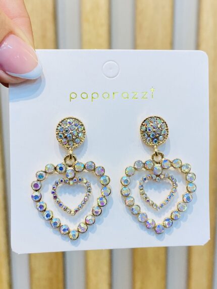 Arete corazón doble