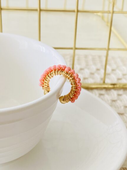 Earcuff Mostacilla Doble Linea Salmon