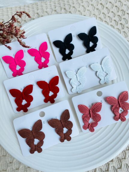 Aretes en pasta - Mariposas.