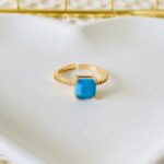 Anillo Aro piedra turquesa