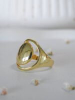 Anillo chunky circular dorado - Imagen 2