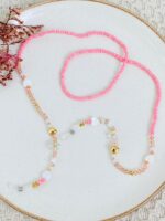 Chocker - Perlas blancas y corazones. - Imagen 3