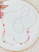 Chocker - Perlas blancas y corazones. - Imagen 2