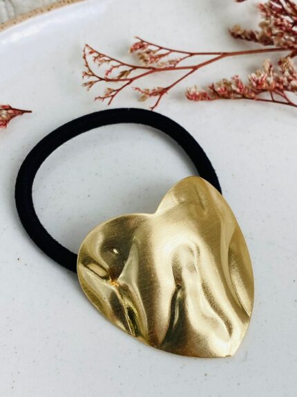 Pony cuff Corazón corrugado
