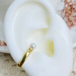 Earcuff Cuadrado perlado