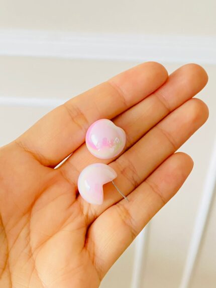 Arete Pixel mediana rosa