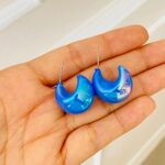 Arete Cartera azul Grande