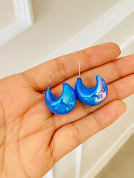 Arete Cartera azul Grande