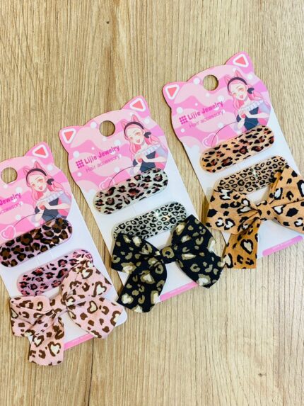 Pinzas animal print x3