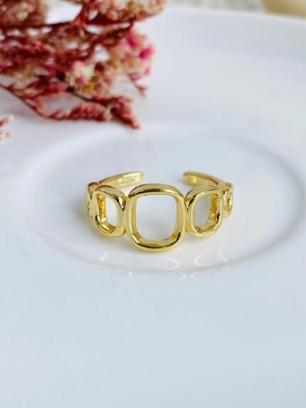 Anillo - Silueta de cuadros.