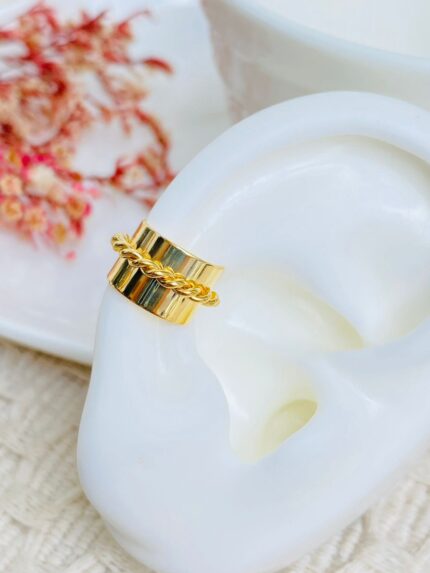 Earcuff - Cinta ancha y trenza.