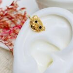 Earcuff - Oso naricita dorada.