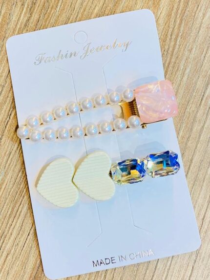 Pinzas X2 Corazones y cristales