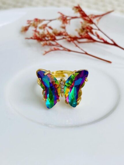 Anillo mariposa tornasol