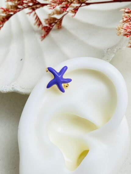 Earcuff Estrella De Mar Lila