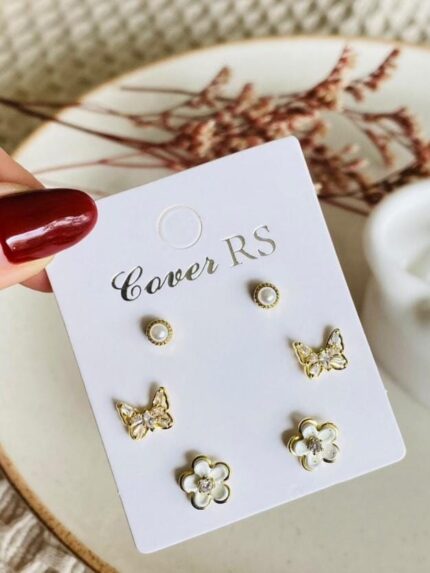 Set De Topos Flor Mariposa