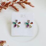 Topos Flor de colores Plateado