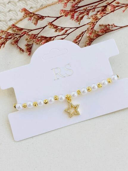 Pulsera Balin Perla Silueta Estrella