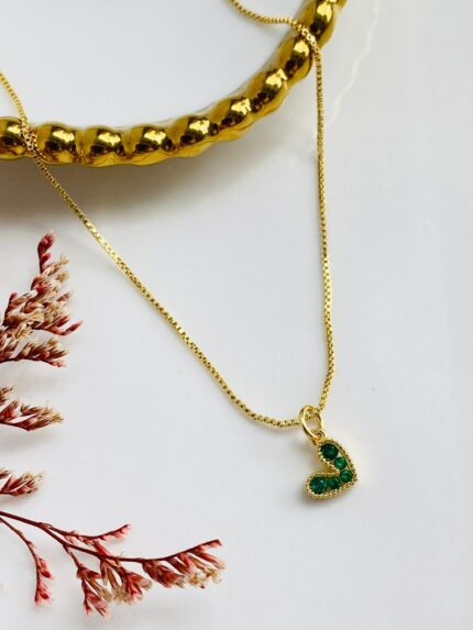 Cadena Mini Corazón verde