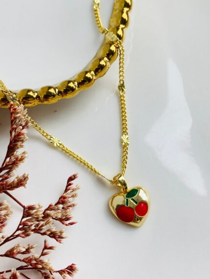 Cadena Corazón Cereza