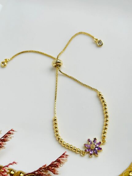 Pulsera Flor Lila