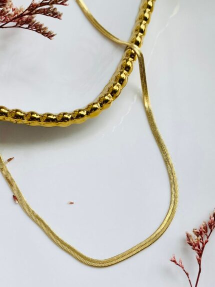 Cadena Serpiente Plana