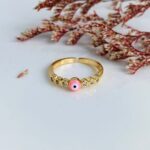 Anillo Ojo Turco Rosa