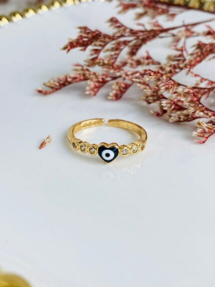 Anillo Corazón Turco Negro