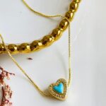 Cadena Mini Corazón Menta
