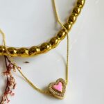 Cadena Mini Corazón Rosa