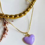 Cadena Corazón Bom Lila
