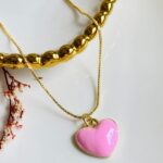 Cadena Corazón Bom Rosa