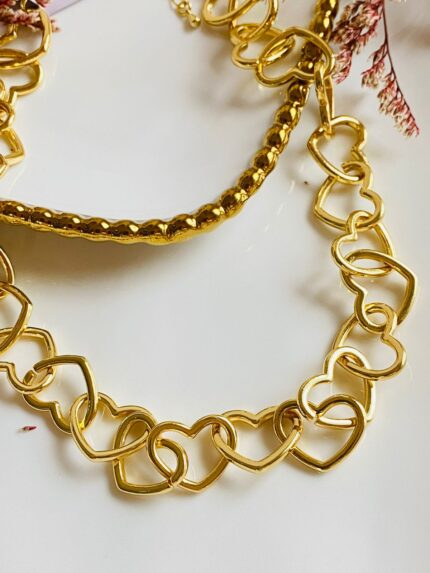 Cadena Silueta Corazones