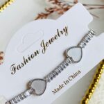 Pulsera Corazón Plateado
