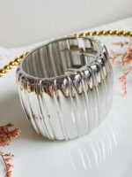 Brazalete Plateado Marcado