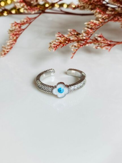 Anillo Trébol Turco plateado