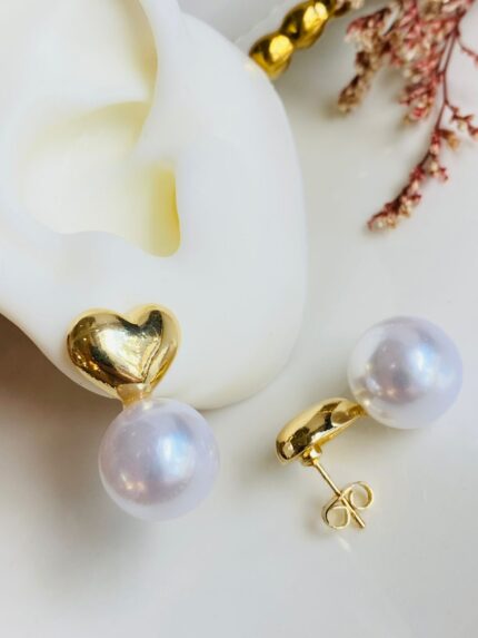 Arete Corazón Perla