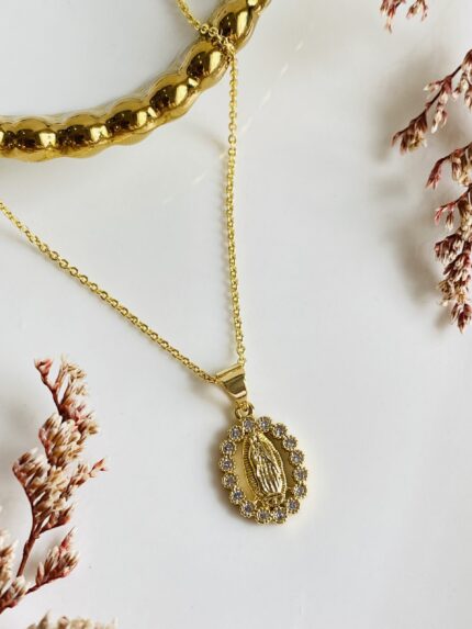 Cadena Virgen Ovalo Circones
