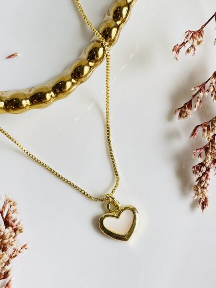 Cadena Corazón Blanco