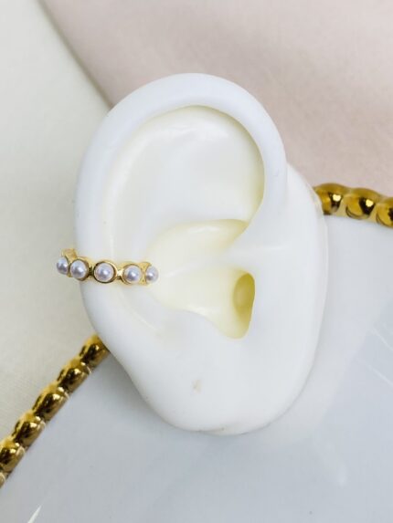 Earcuff Aro Perla Pequeño