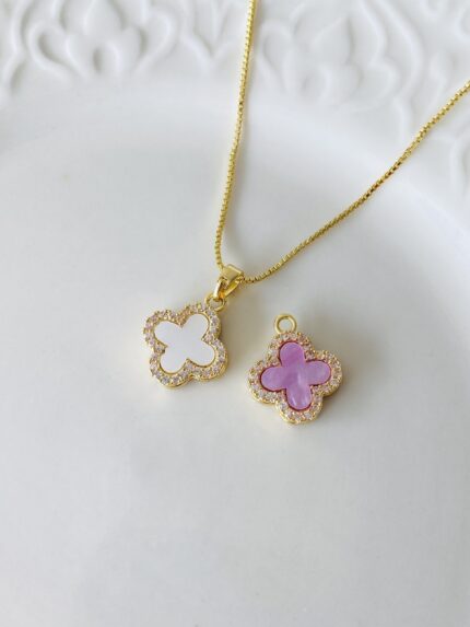 Cadena Van Cleef Blanco/Lila