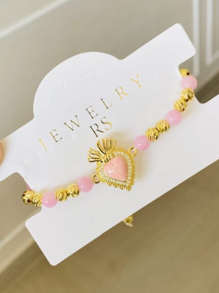 Pulsera Corazón Virtuoso Rosa