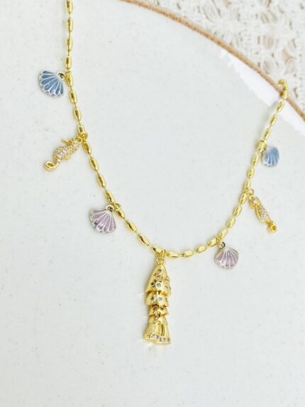 Cadena Charms Pececitos Combi