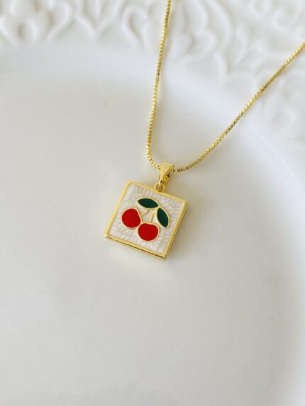 Cadena Placa Cereza